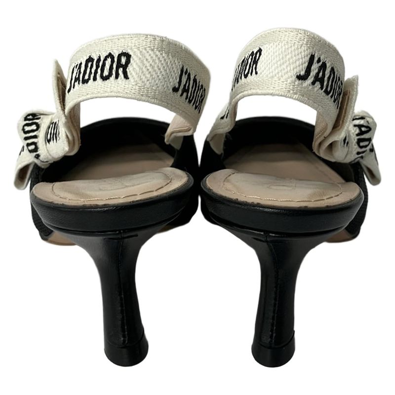 Dior Sandals Jersey Ring Back Navy Ivory