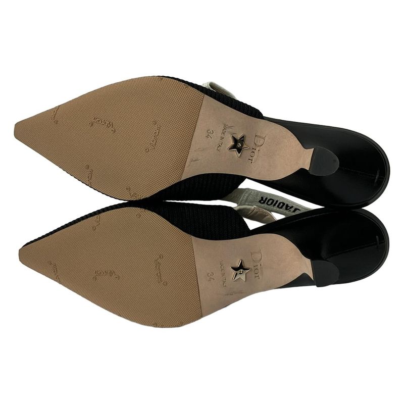 Dior Sandals Jersey Ring Back Navy Ivory
