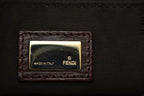 Fendi Shoulder Bag Zucchino Vintage Zucca Pattern Beige Brown