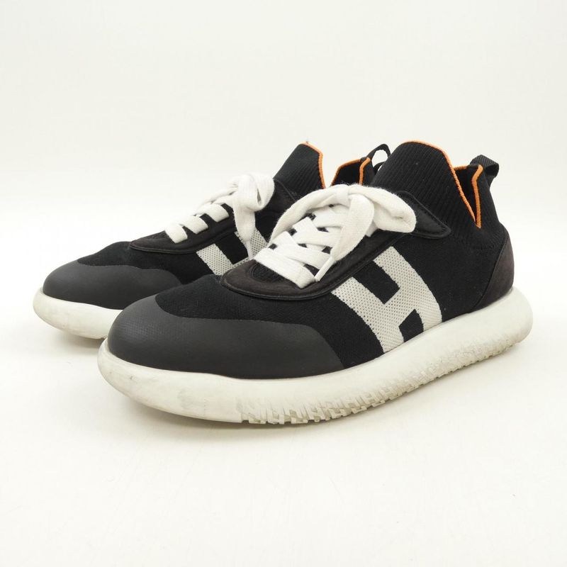 Hermes Sneakers Black 41 Orange