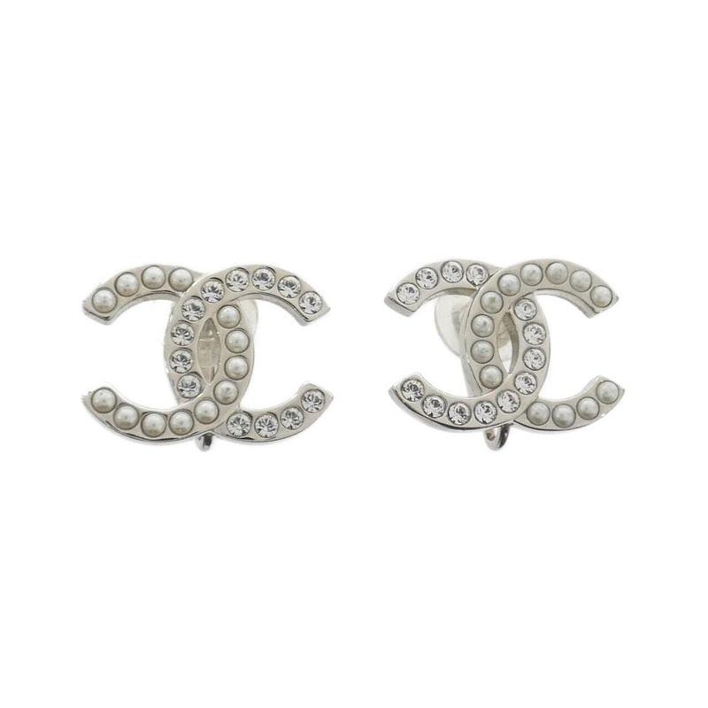 Chanel Earrings White Crystal