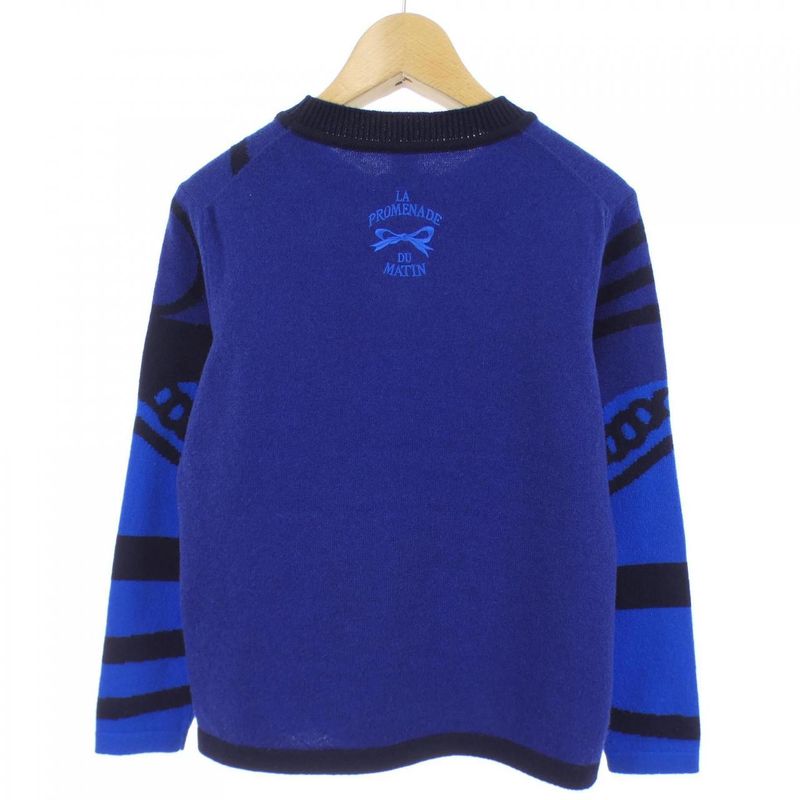 Hermes la Promenade du Matin Knit Top Blue Purple Black
