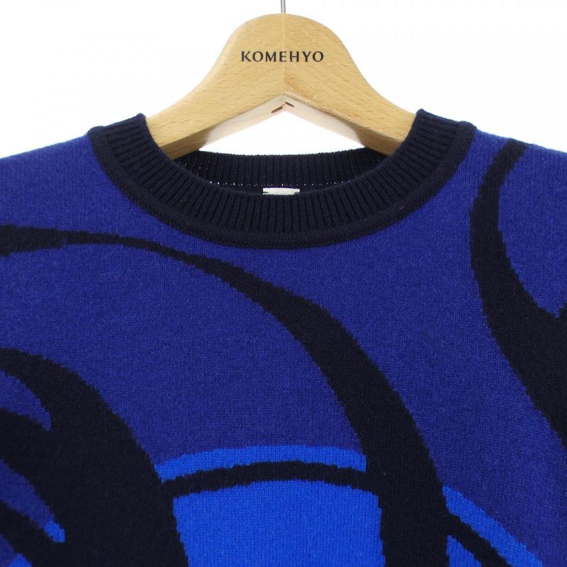 Hermes la Promenade du Matin Knit Top Blue Purple Black