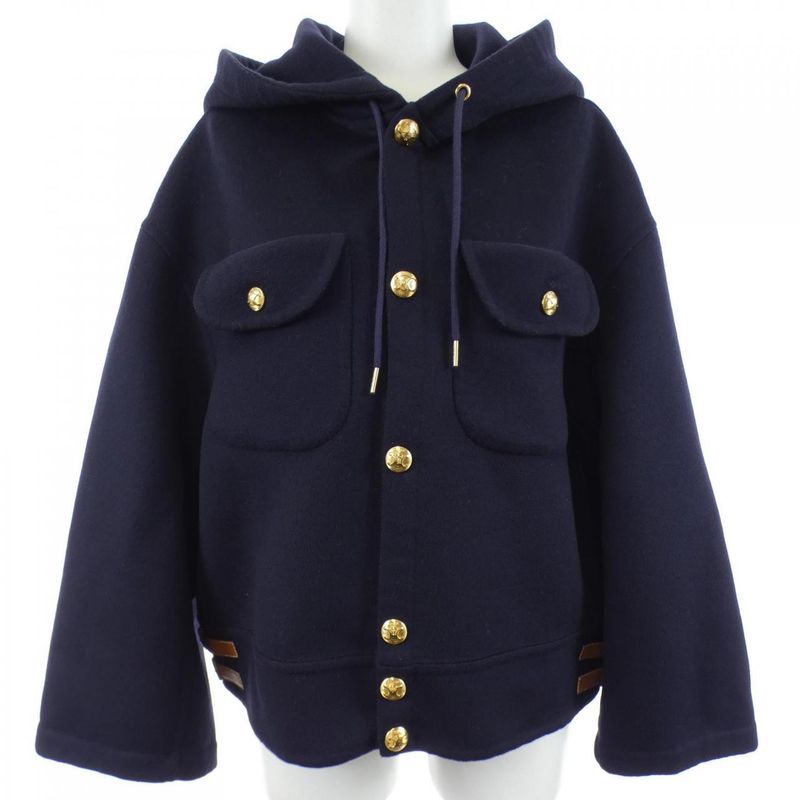 Celine Triomphe Jacket Cashmere Navy