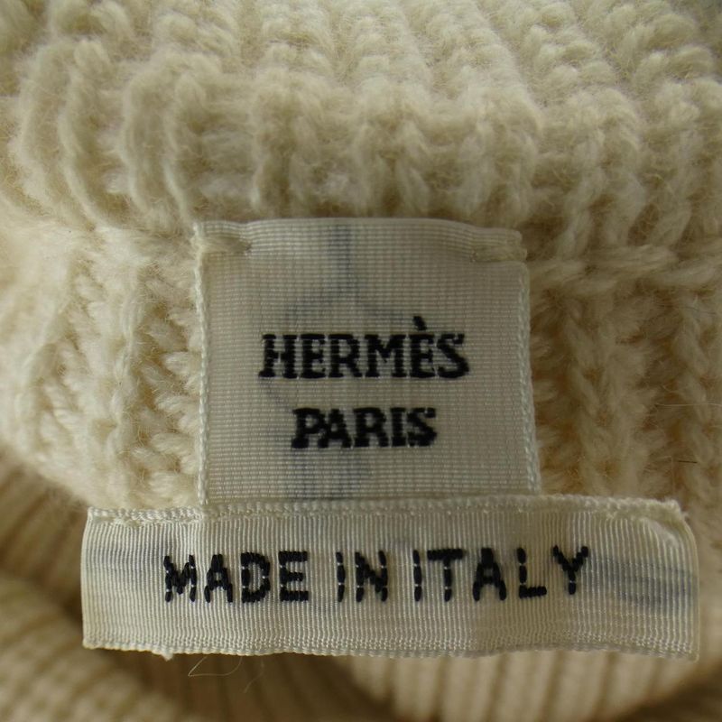 Hermes Knit Top Cashmere White