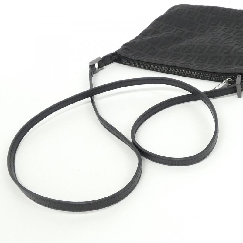 Fendi Vintage Shoulder Bag Black Metal