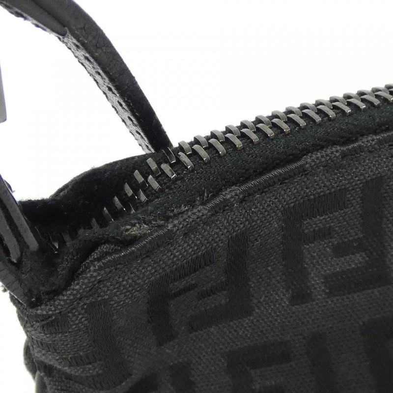 Fendi Vintage Shoulder Bag Black Metal