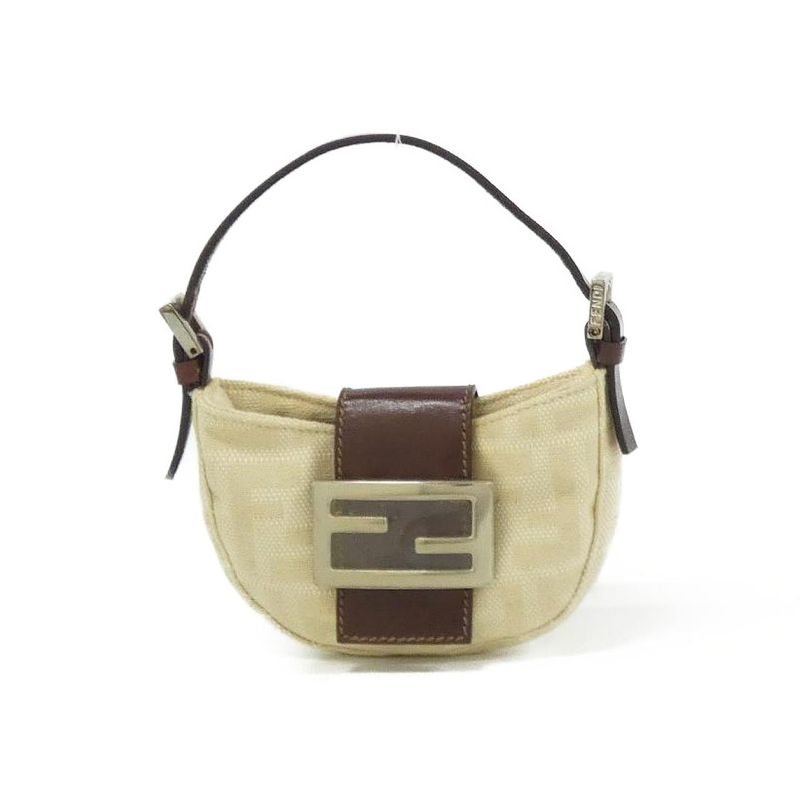 Fendi Vintage Bag Canvas Silver
