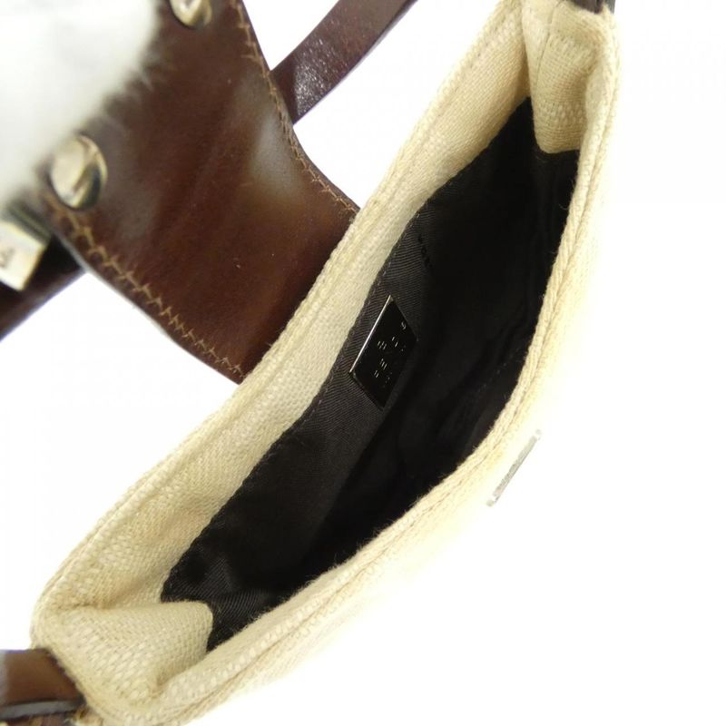 Fendi Vintage Bag Canvas Silver
