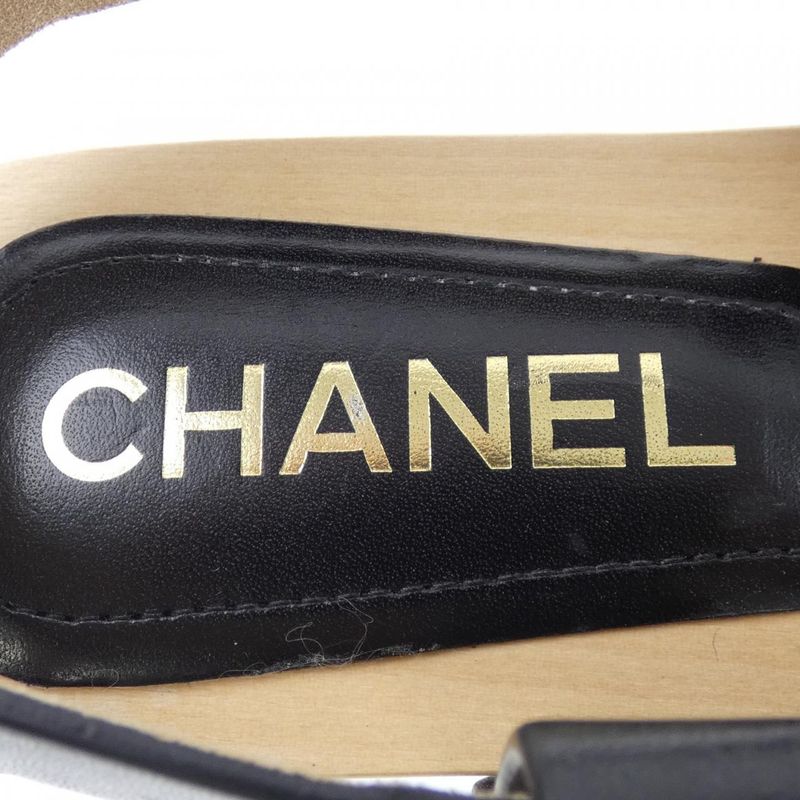 Chanel Sandals Calfskin Black