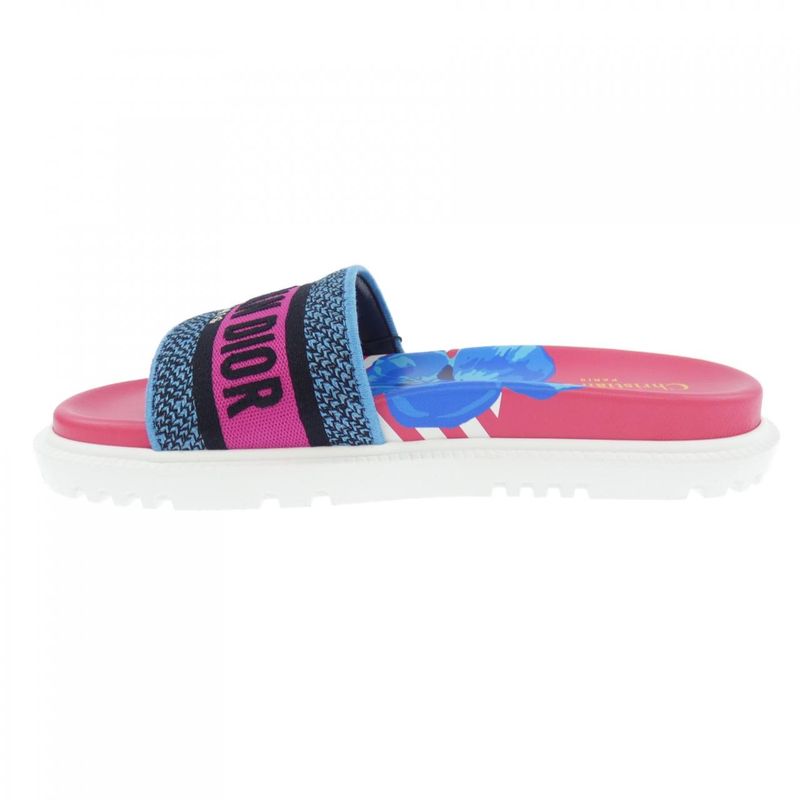 Dior Dway D-flower Pop EM Sandals Black Blue Pink