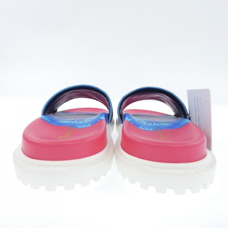 Dior Dway D-flower Pop EM Sandals Black Blue Pink