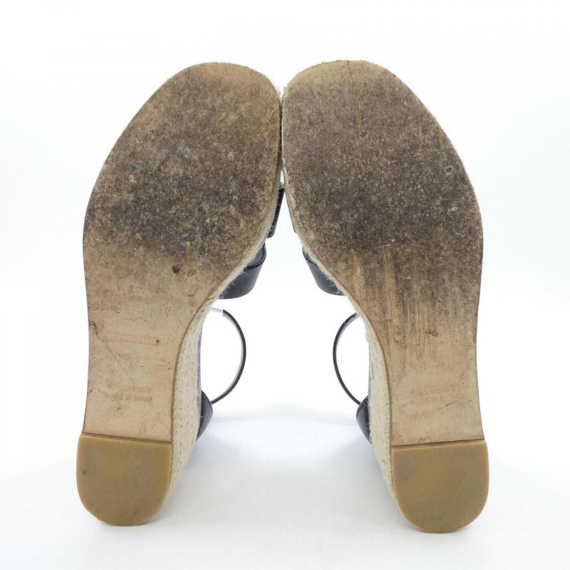 Hermes Elda Sandals Black 37 Beige