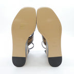 Hermes Charis Bride de Gala Cadri Tattoo Sandals Black Brown