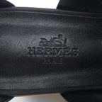Hermes Charis Bride de Gala Cadri Tattoo Sandals Black Brown