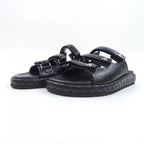 Chanel Mule Sandals Lambskin Black