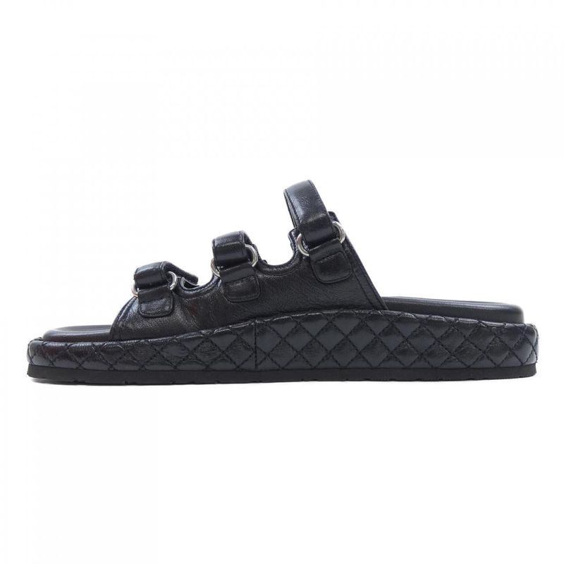 Chanel Mule Sandals Lambskin Black