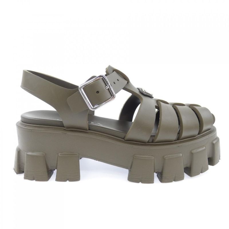 Prada Triangle Logo Monolith Fo Muraba Sandals