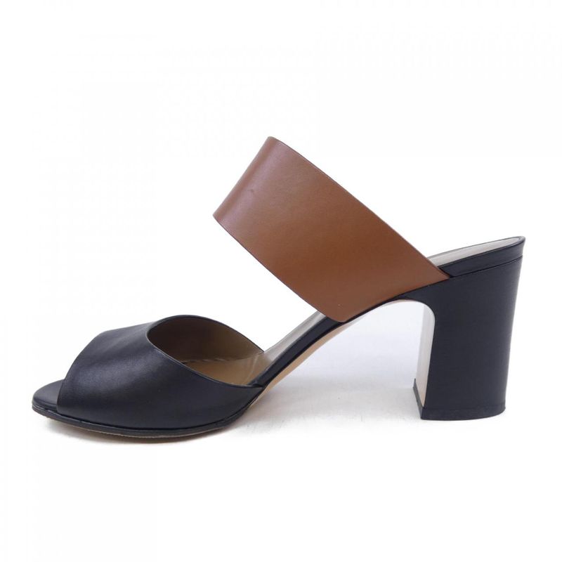 Hermes Sandals Black 38 Brown