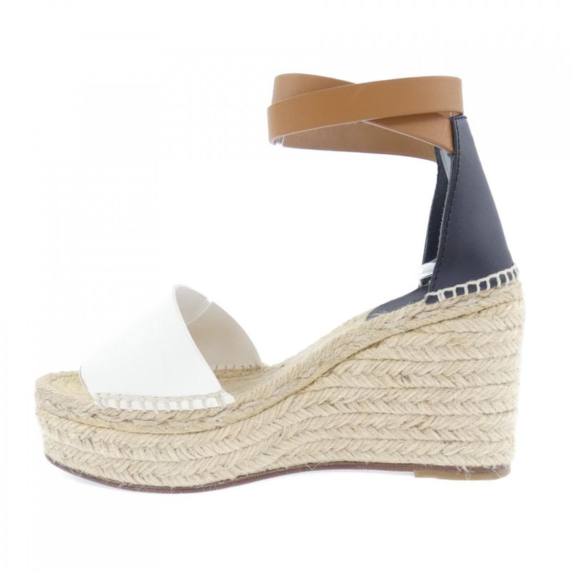 Hermes Tipoli Kelly Buckle Sandals Black White Beige