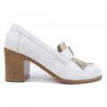Hermes Elysee 70 Heel Moccasins Shoes White Beige