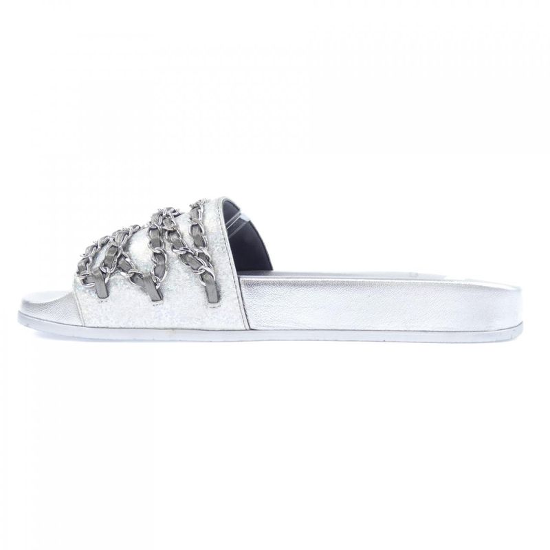 Chanel Sandals Silver 38