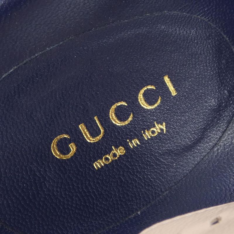 Gucci Sandals White 36 Navy Beige