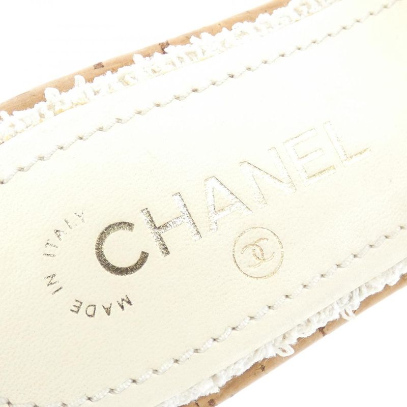 Chanel Sandals White 38 Beige