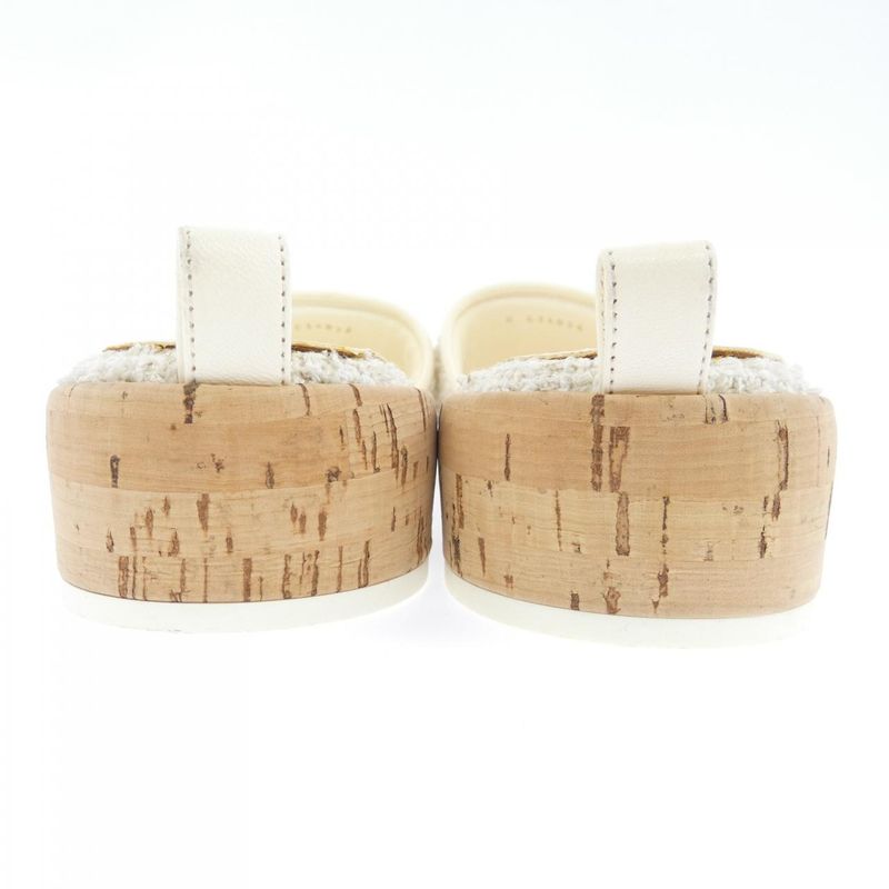Chanel Sandals White 38 Beige