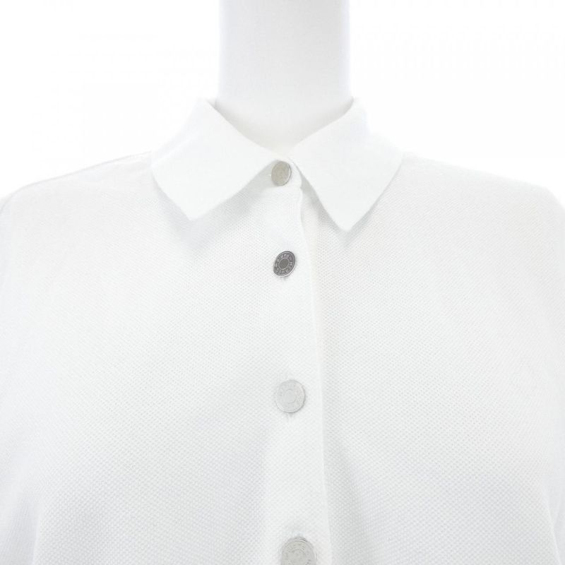 Hermes Sellier Clou de Selle Polo Shirt White Translucency
