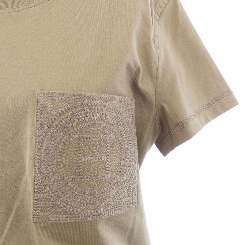 Hermes Mosaic T-Shirt Khaki 38