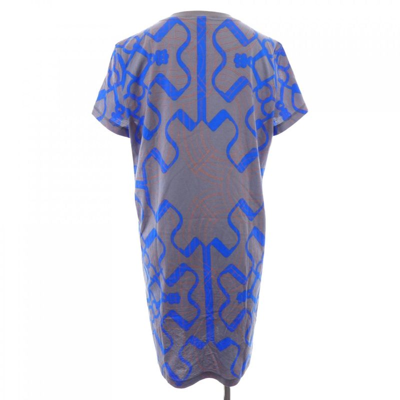 Hermes Horse Bit Deture Tattoo Dress Gray Blue Orange