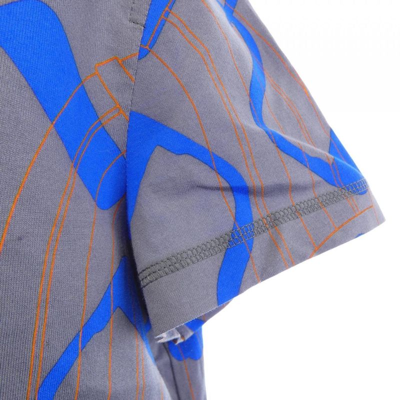 Hermes Horse Bit Deture Tattoo Dress Gray Blue Orange