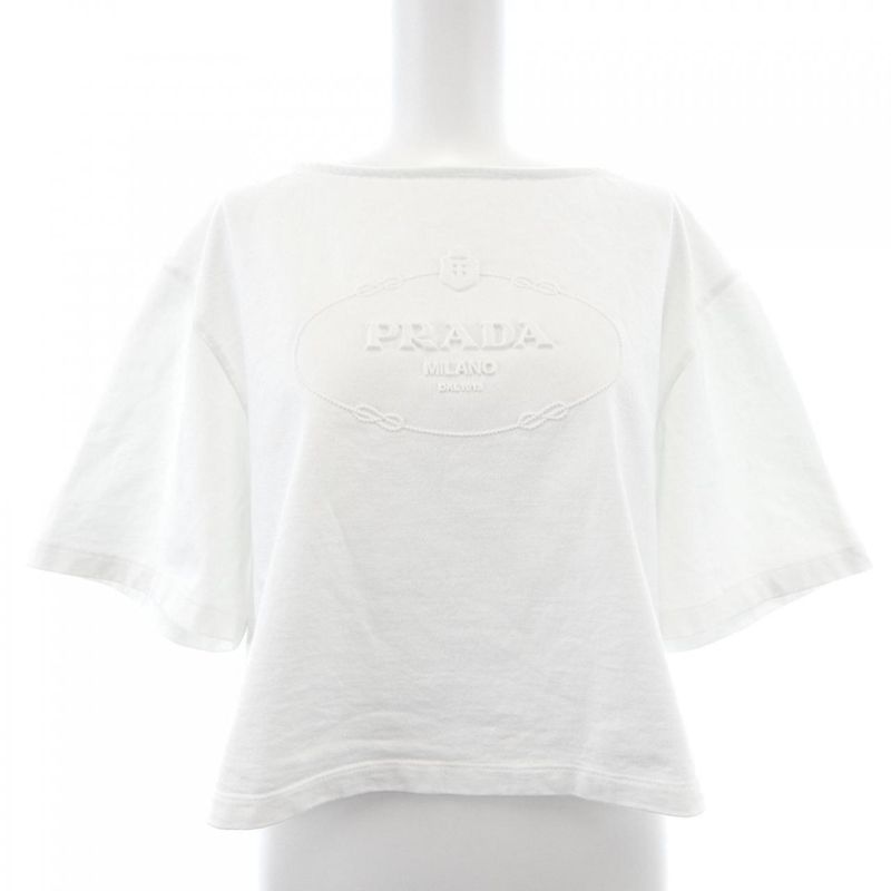 Prada Triangle Logo T-Shirt White Translucency