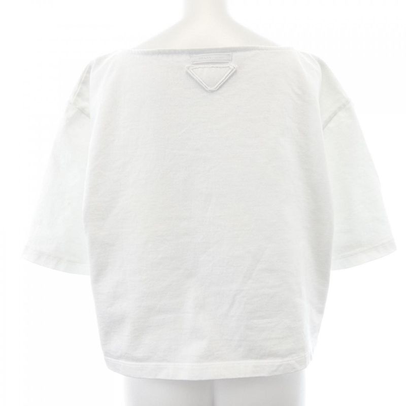 Prada Triangle Logo T-Shirt White Translucency