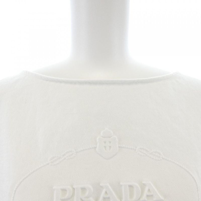 Prada Triangle Logo T-Shirt White Translucency