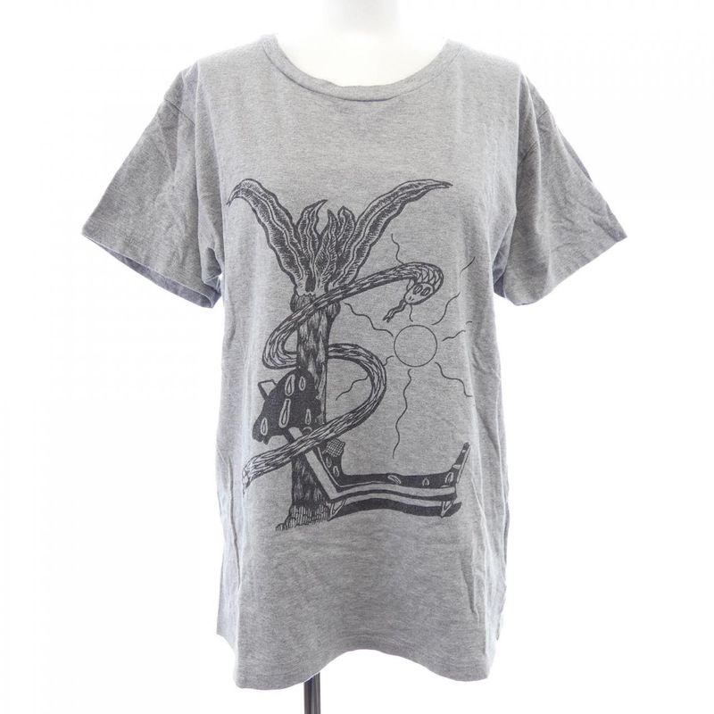 Saint Laurent T-Shirt Gray XS