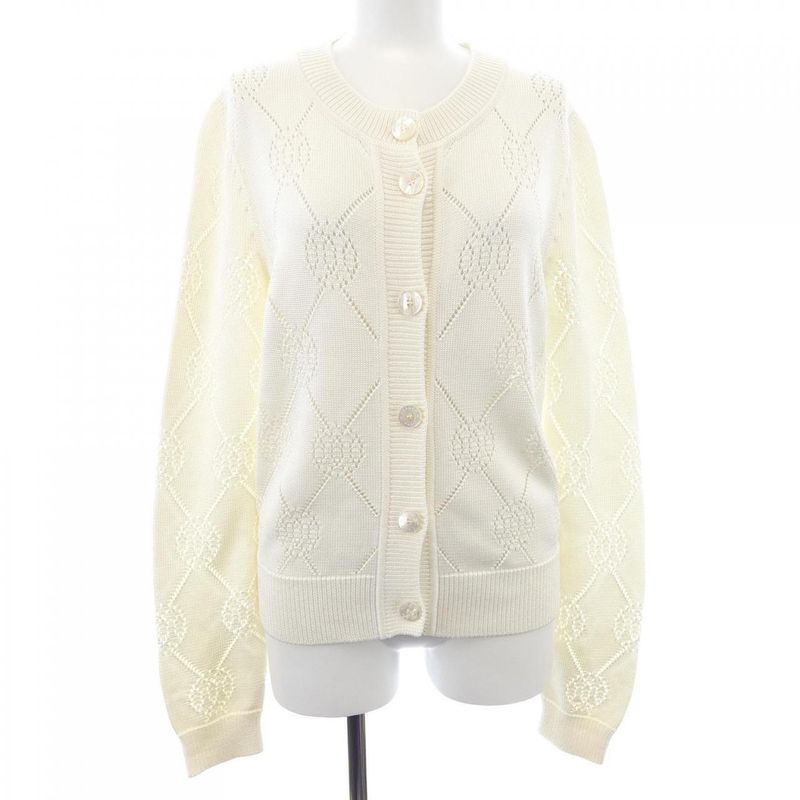 Hermes Lift Cardigan White 36 Translucency