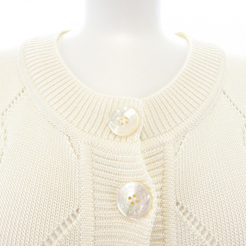 Hermes Lift Cardigan White 36 Translucency