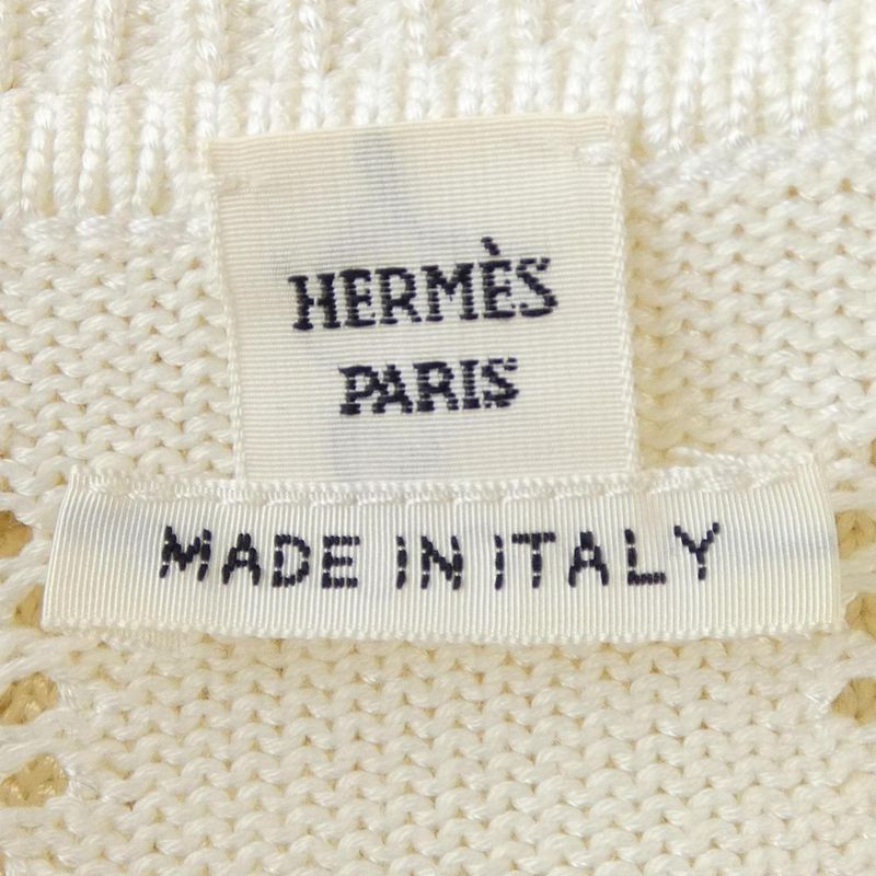 Hermes Lift Cardigan White 36 Translucency