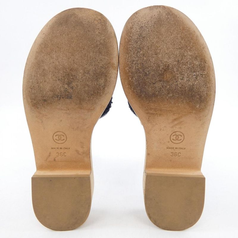 Chanel Sandals Black 36
