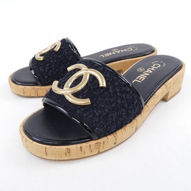 Chanel Sandals Black 36