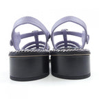 Chanel Sandals Lambskin Purple