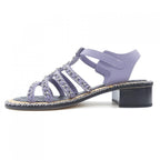 Chanel Sandals Lambskin Purple