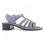 Chanel Sandals Lambskin Purple