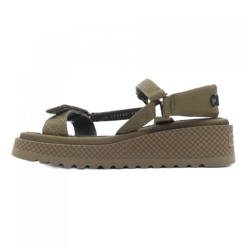 Chanel Sandals Khaki 37