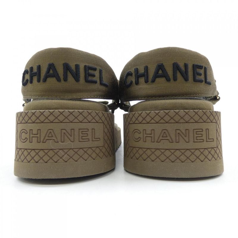 Chanel Sandals Khaki 37