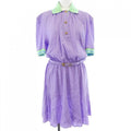Versace Dress Silk Green Purple