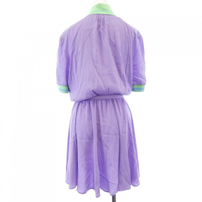 Versace Dress Silk Green Purple