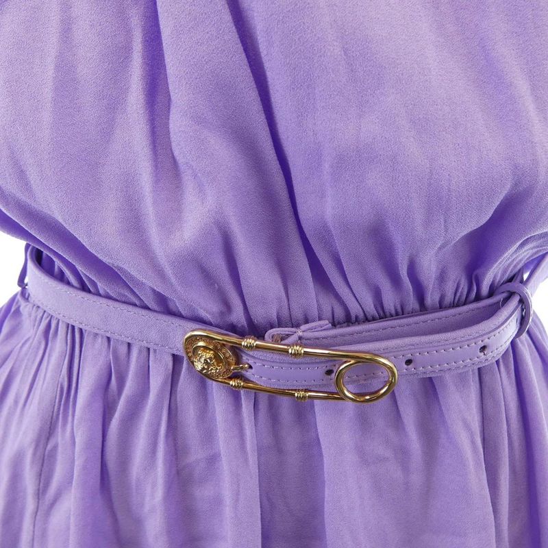Versace Dress Silk Green Purple